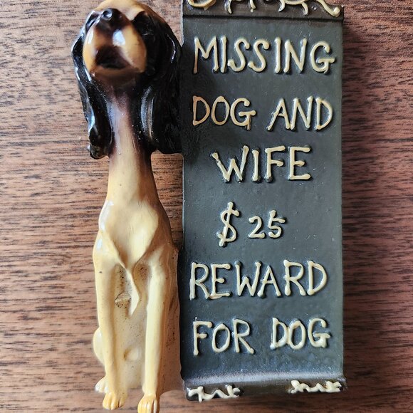 FUNNY SASSY Cocker Spaniel Dog Ornament Missing Dog and Wife REWARD for Dog - Picture 2 of 5